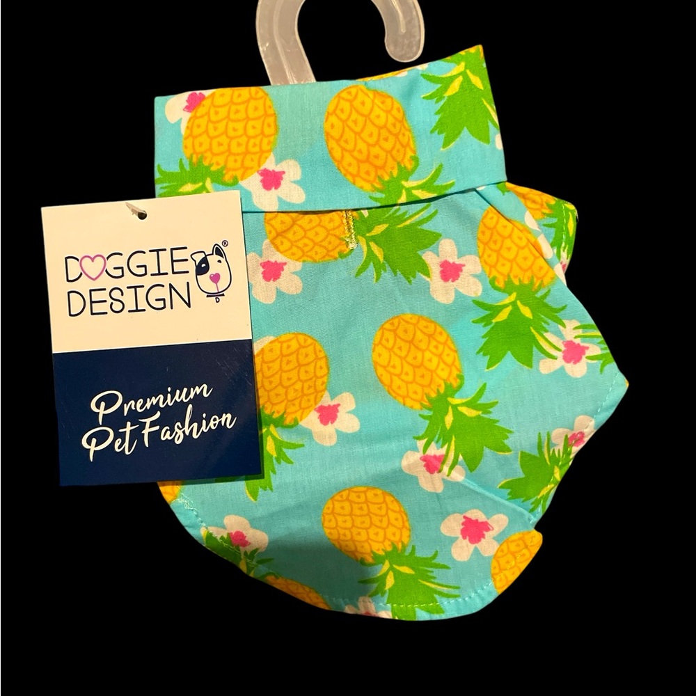 Doggie Design Premium Pet Fashion Size XXS Hawaiian Shirt Pineapple Luau